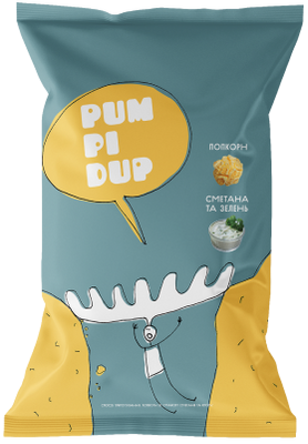 Попкорн Pumpidup зі смаком сметани та кропу 90 г 4820223990195 фото