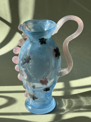 Скляна ваза Modern Vintage Blu&Flowers cooper 65665 фото