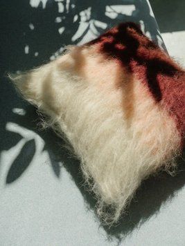 Подушка GUSHKA з колекції "Зацвіли косиці" 45*45 см бордова 00040500 фото