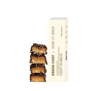 Батончик з кеш&rsquo;ю, карамеллю та рисовими кульками Crispy Bubbles 020584 фото