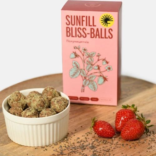 Цукерки Bliss-Balls &laquo;Полуниця+чіа&raquo; 135 г 020446 фото